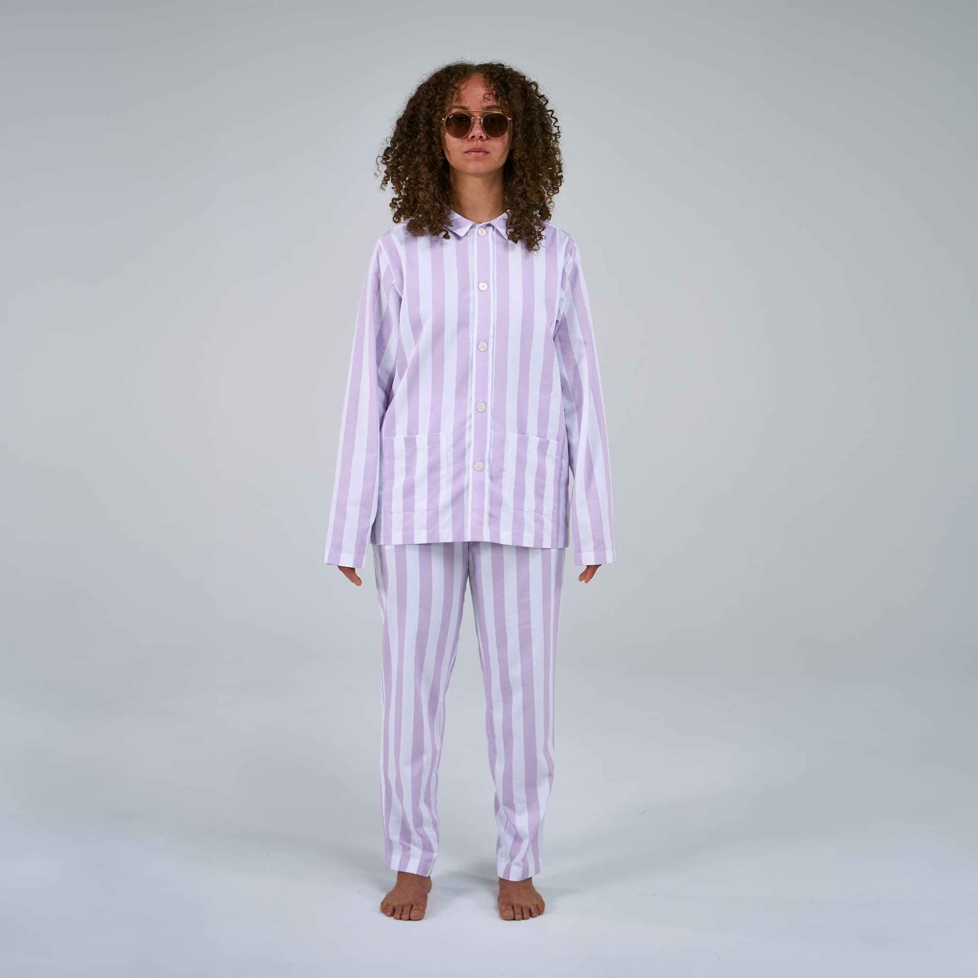 Uno Stripe - Lavender & White