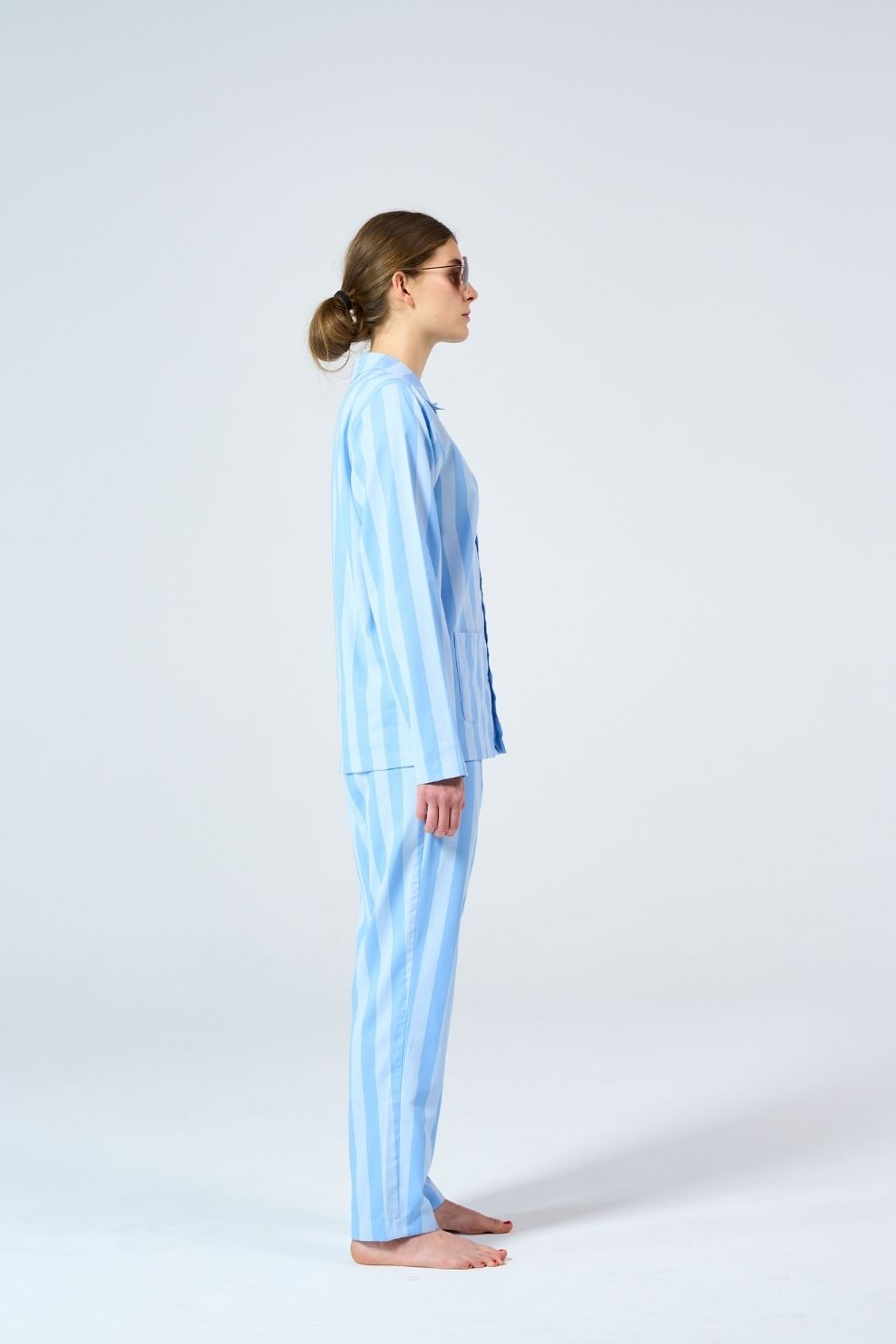 Uno Stripe Light Blue & Blue Pyjamas – Nufferton - Unisex
